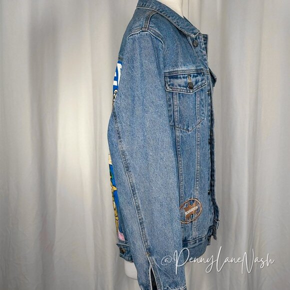 Members Only Nickelodeon Cartoon Handpainted Jean Jacket RARE - Picture 7 of 12